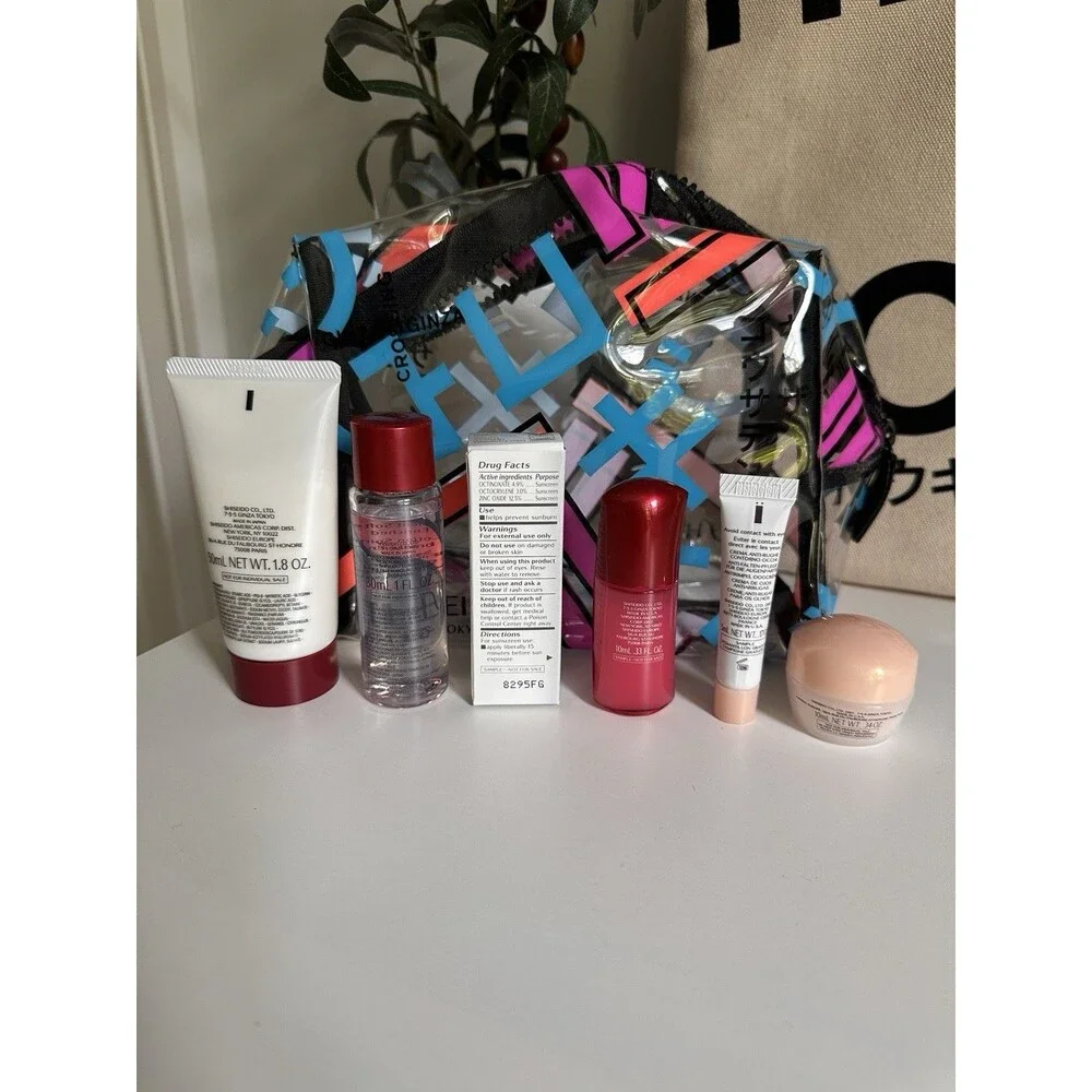 Rare Shiseido Hello From Tokyo Canvas Tote Bag + Travel Skincare Bundle Set Kit